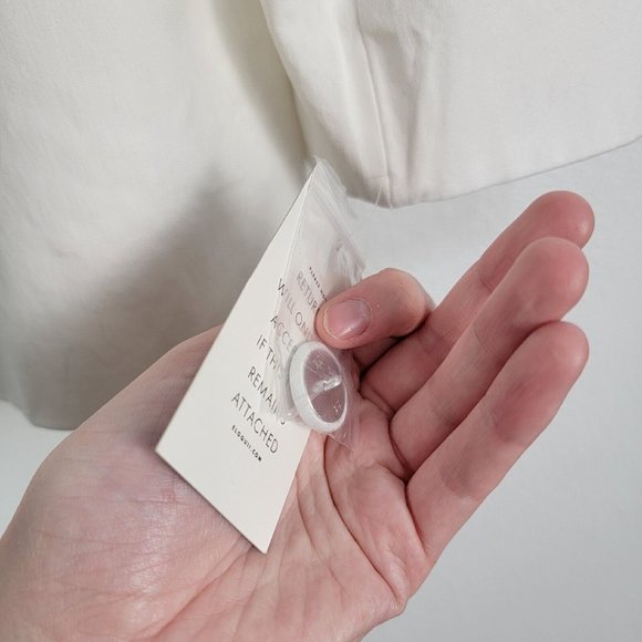 Eloquii White Tuxedo Bridal Suit Jacket Blazer Jacket Womens Plus Size 28 - Picture 5 of 6